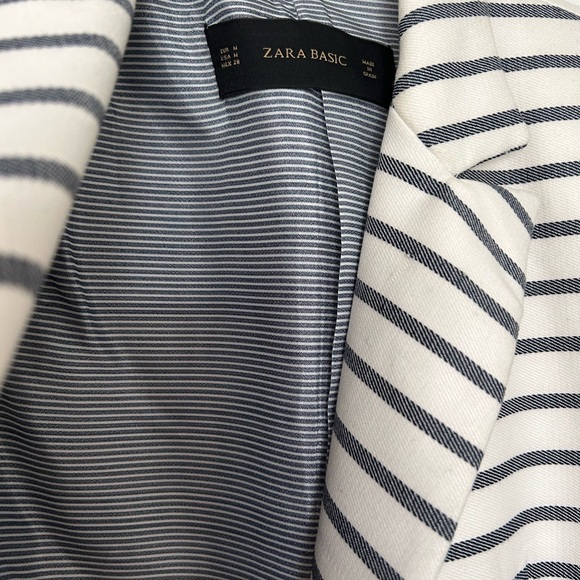 Navy and white striped blazer - Picture 2 of 2